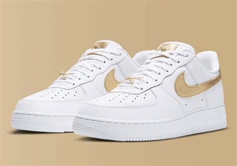 nike airforce 1 weiß gold|air force 1 low white gold.